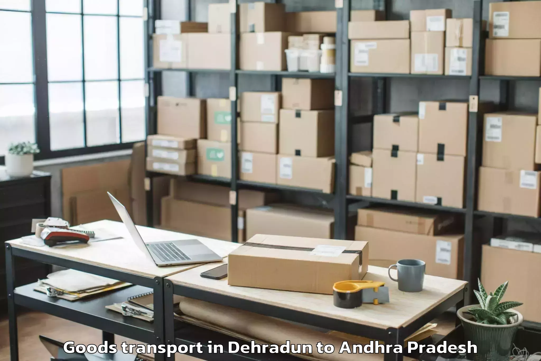 Book Dehradun to Seetharamapuram Goods Transport